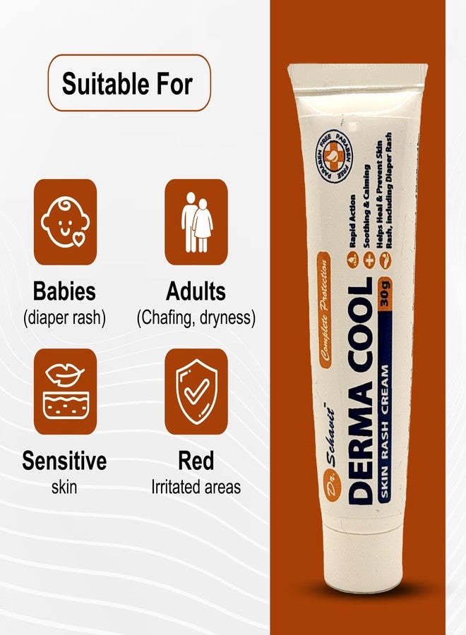 Dr. Schavit Derma Cool Skin Rash Cream – Rapid-Action Soothing Relief for Red, Irritated, Dry Skin & Diaper Rash – Helps Heal, Protect & Prevent Rashes. Intensive Care Formula 30g - Image 4